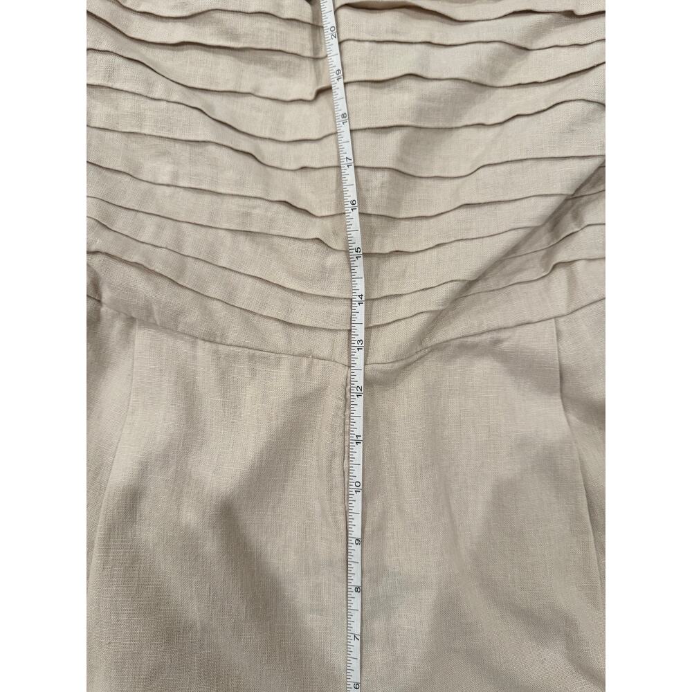 Abercrombie & Fitch Emerson Linen Blend Strapless Jumpsuit Beige Size LP Petite - Picture 13 of 16